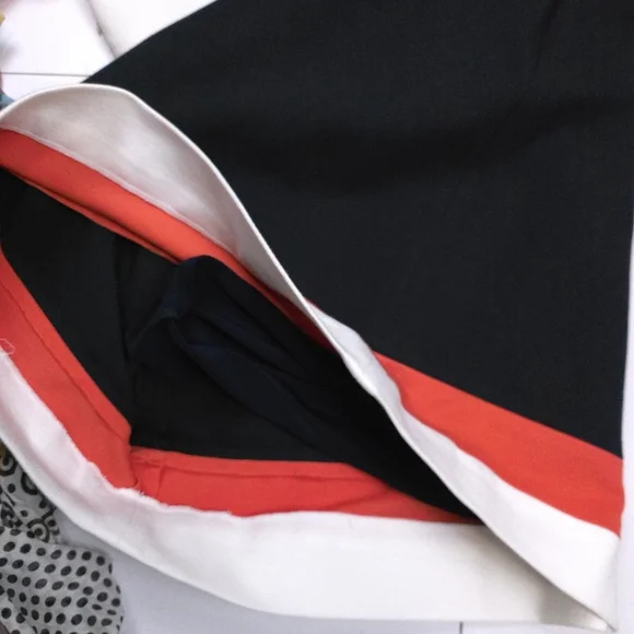 Milly Bergdorf Goodman Navy Color Block Dress Sz L - Picture 6 of 8